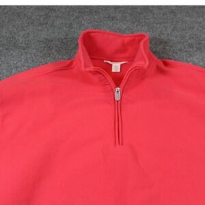 Athleta Pink Coral Cozy Karma  Quarter Zip Sweatshirt Pullover Women's XL Fleece